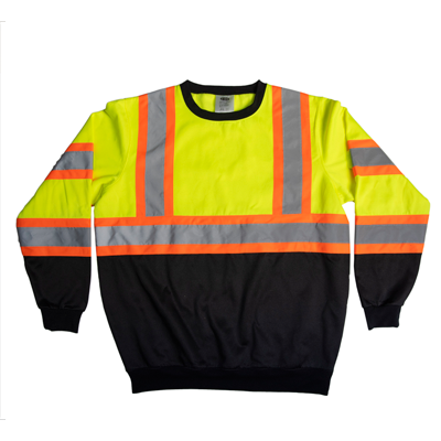Premium Heavyweight Crewneck Pullover Sweatshirt With Orange Contrast