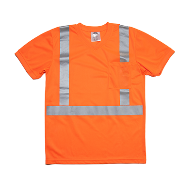 Lightweight Pocket T-Shirt in Orange